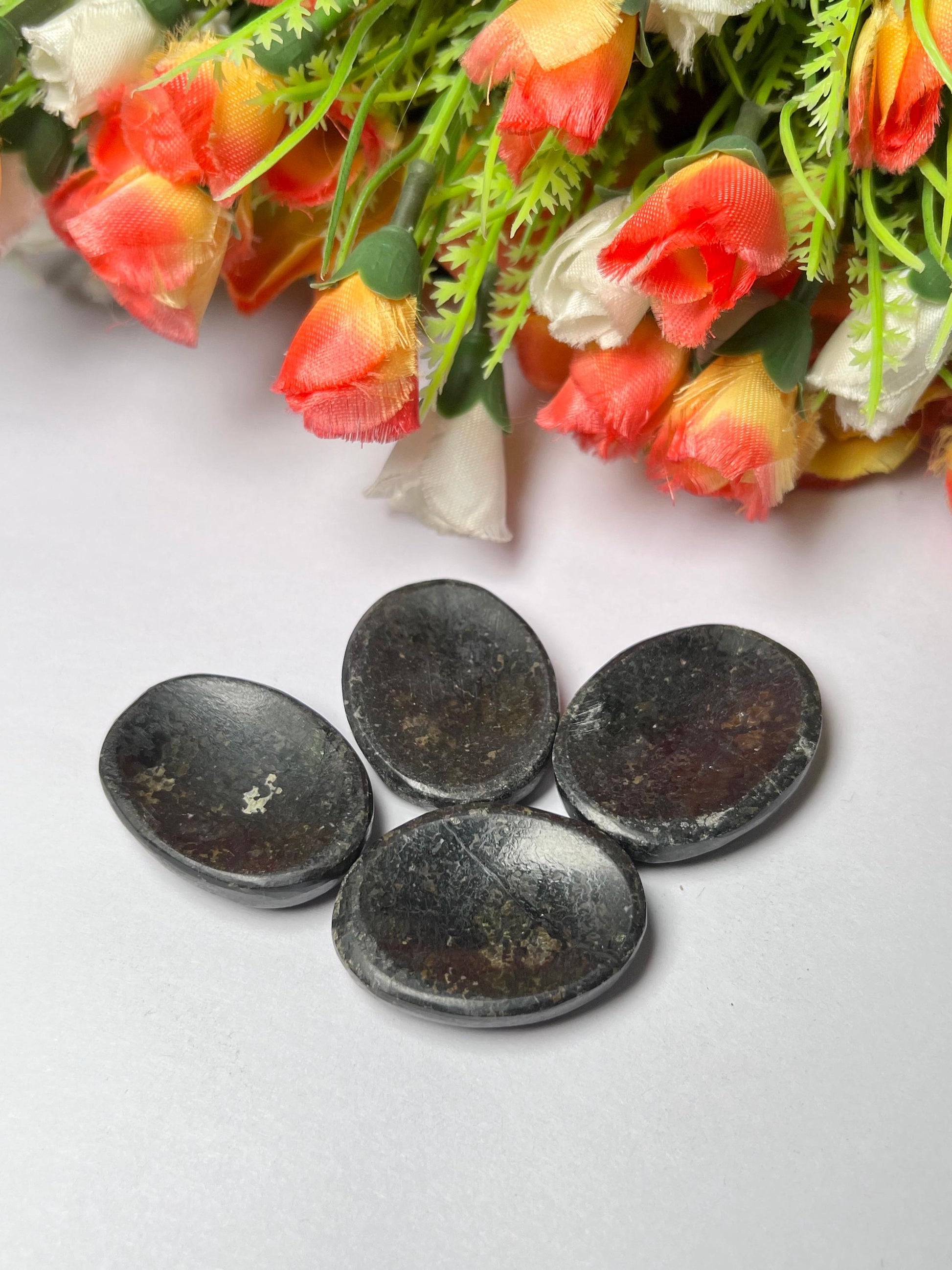 Nuummite Stone Worry Stone – Pocket Stone – Thumb Stone One (1) Piece