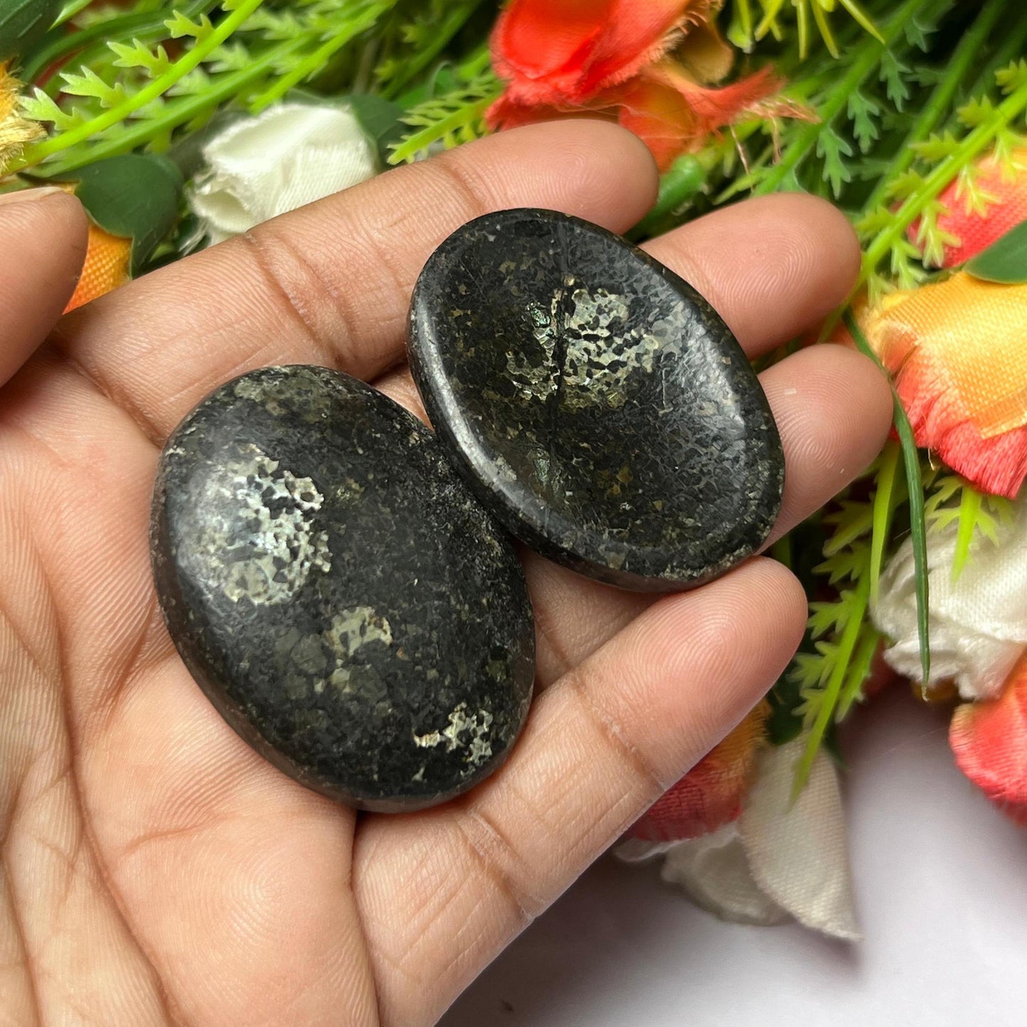 Nuummite Stone Worry Stone – Pocket Stone – Thumb Stone One (1) Piece