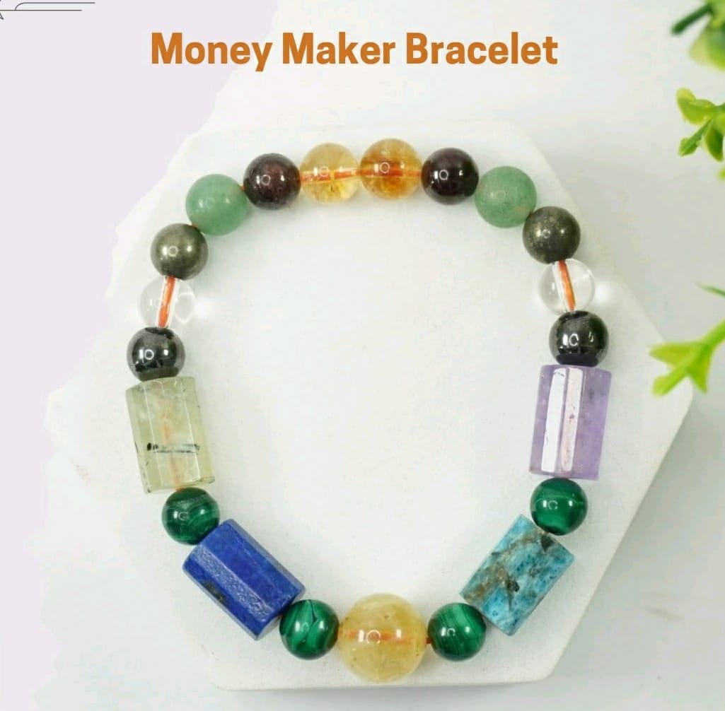 Money Maker Bracelet - 8 MM Beads with Stretch Design