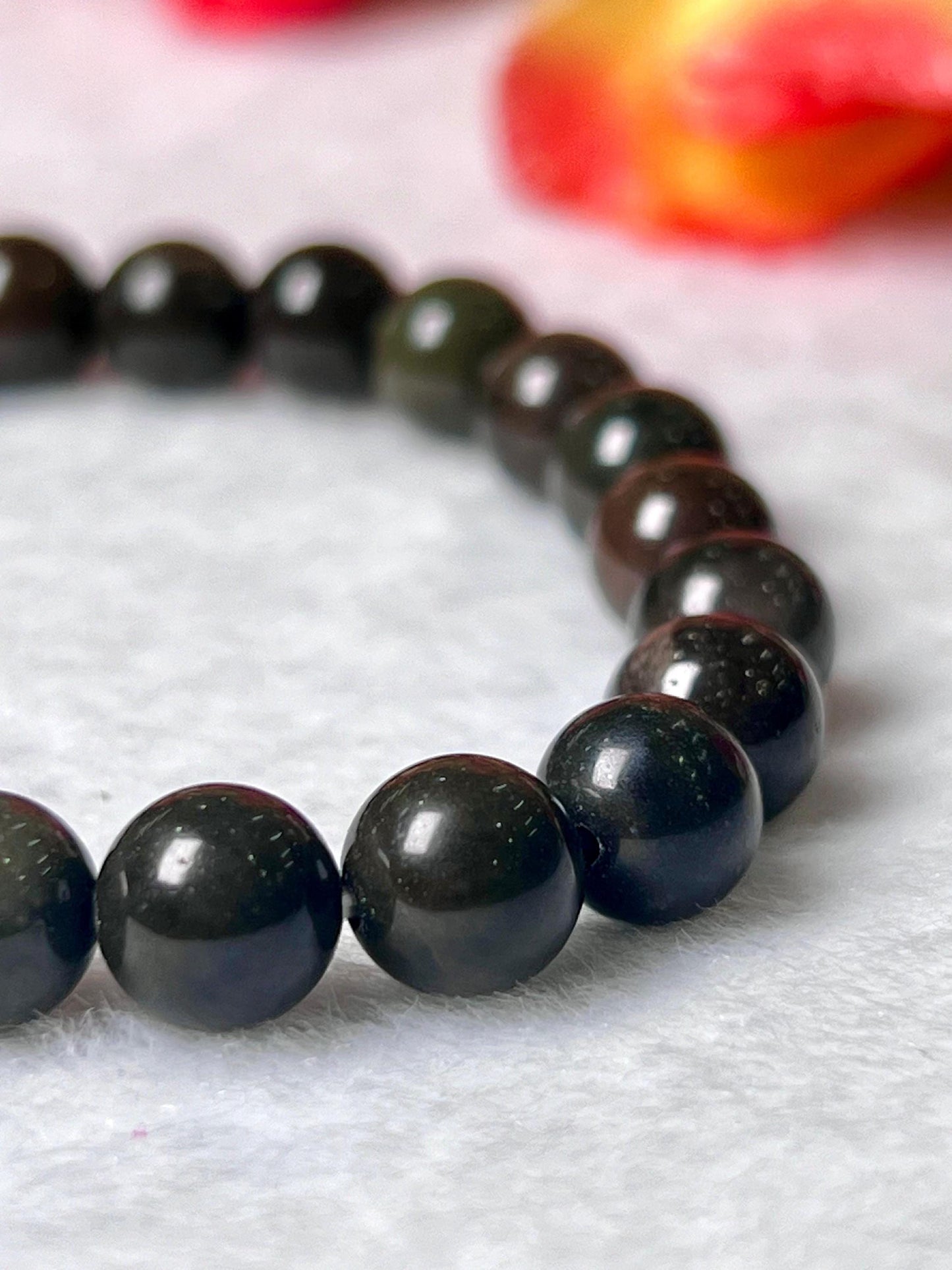 Black Jasper Stone Bracelet l Stretchable Bracelet l Unisex Bracelet l 8 MM Bracelet