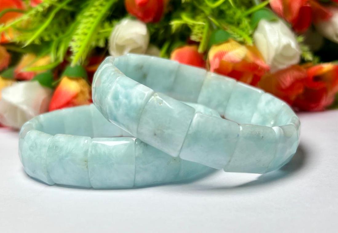 15 MM Green Moonstone - Garnierite Stone Bracelet l Stretchable Bracelet AAAAA +++++