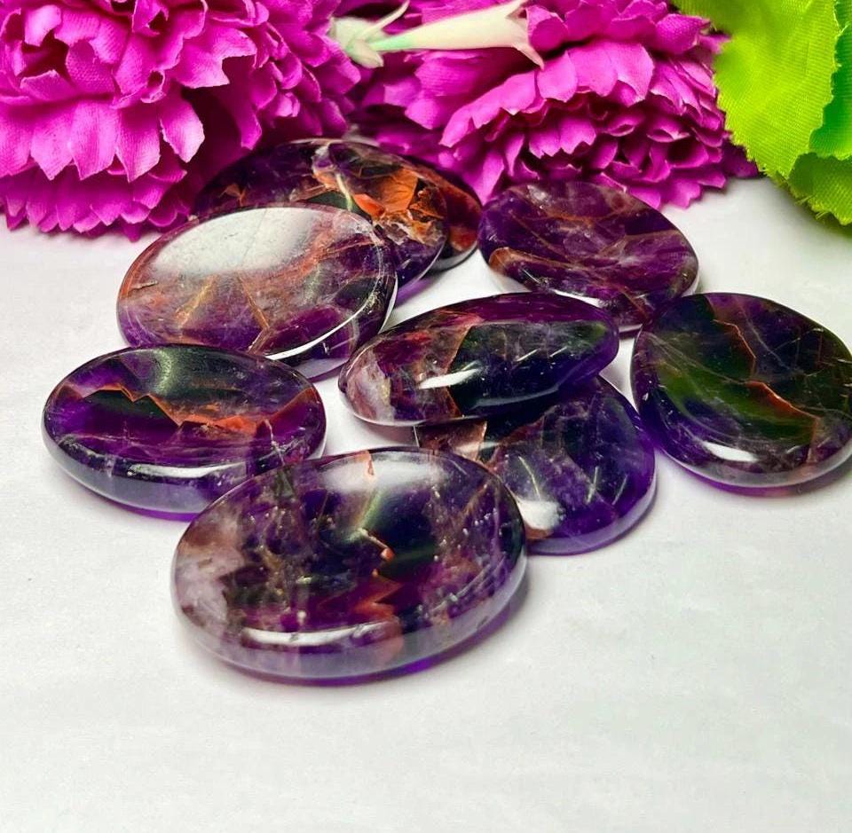 Auralite 23 Stone Worry Stone – Crystal Worry Stone – Pocket Stone – Healing Crystal - 4cmx3cm Thumb Stone One (1) Piece