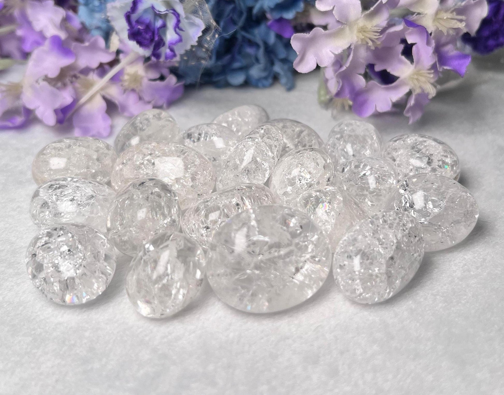 Crackle Quartz Tumbled Stone – Spiritual Healing Crystal – Available in Packs of 1, 3, 5, and 10 Pieces (AAAAA+ Quality).