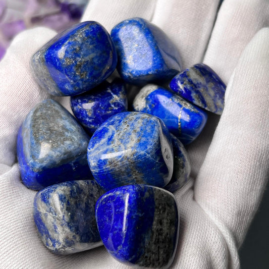 Lapis lazuli Stone Tumbled Stone-Spiritual Stone- Healing Crystals in pack sizes of 1,3,5, and 10 Pieces Quality AAAAA +++++