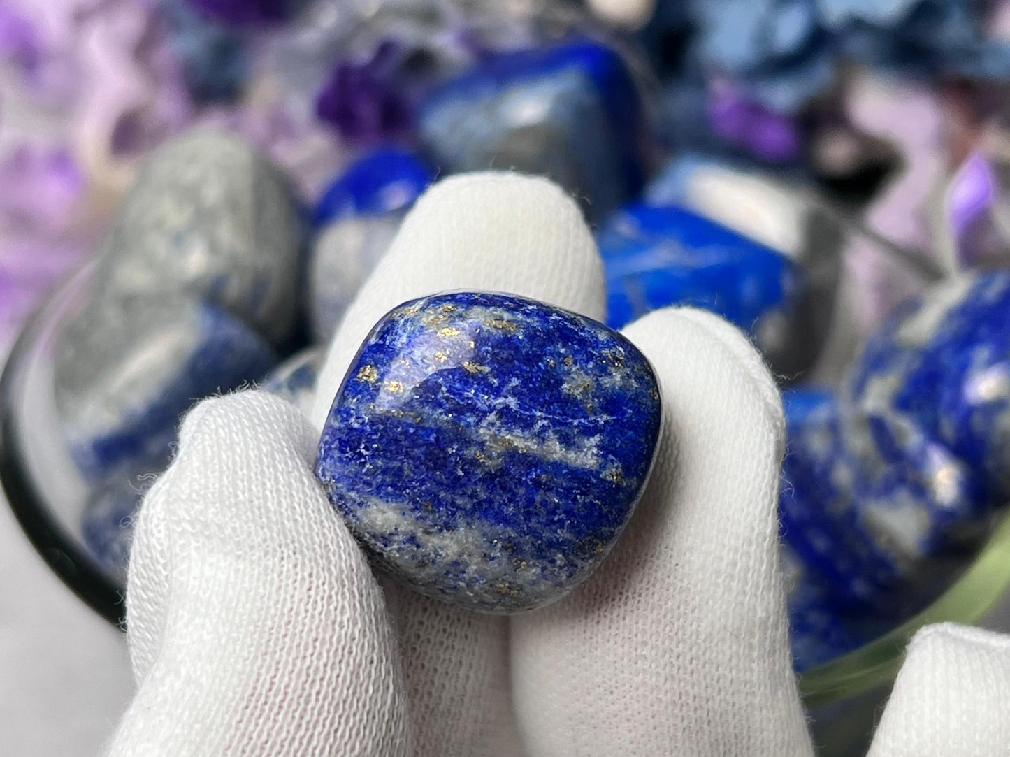 Lapis lazuli Stone Tumbled Stone-Spiritual Stone- Healing Crystals in pack sizes of 1,3,5, and 10 Pieces Quality AAAAA +++++