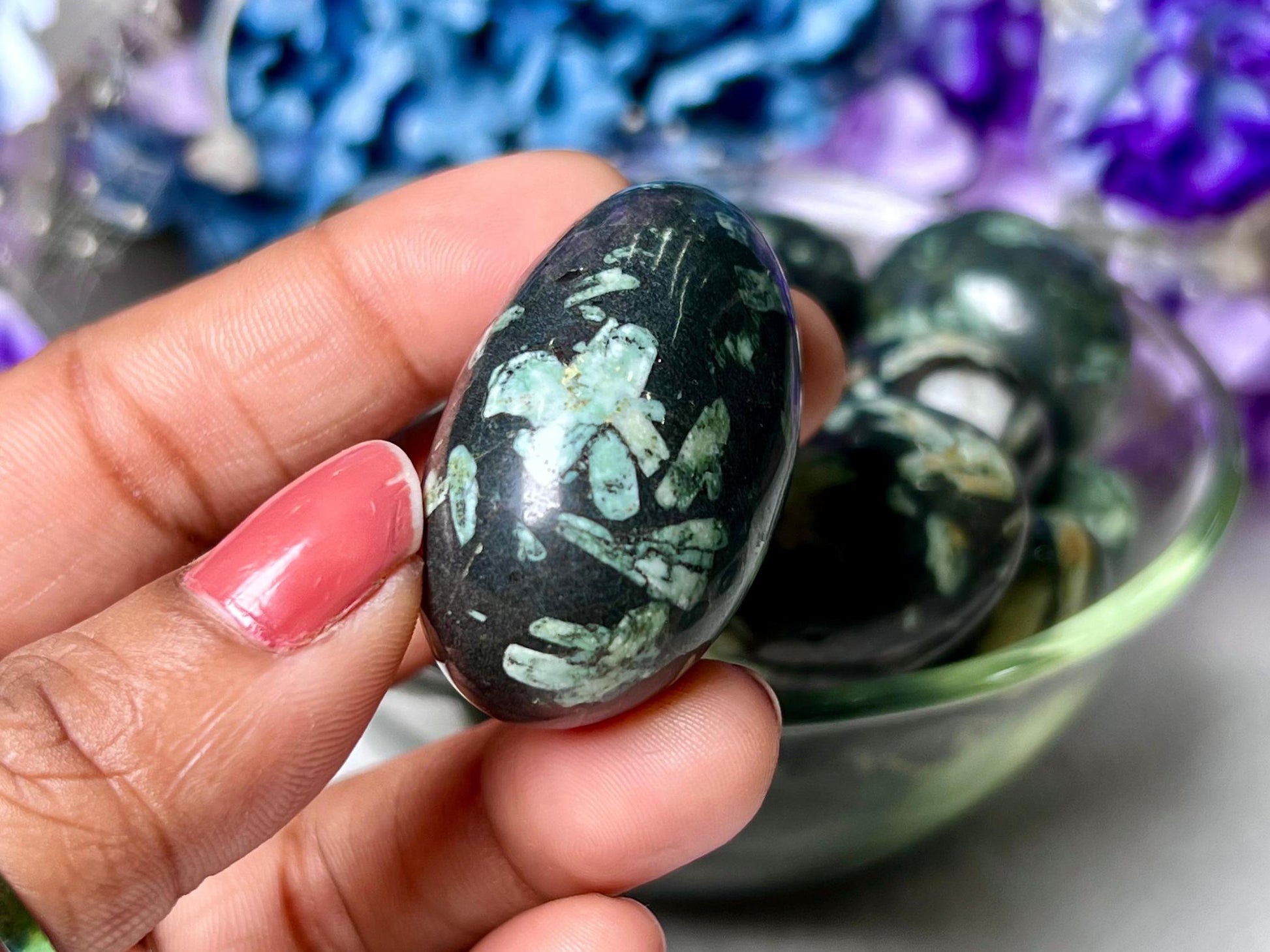 Chinese Writing Stone Tumbled Stone - Spiritual Stone -Healing Crystals in pack sizes of 1,3,5, and 10 Pieces Quality AAAAA +++++