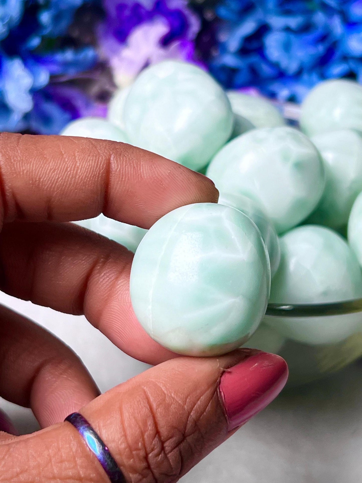 Green Moonstone Tumbled Stone - Spiritual Stone -Healing Crystals in pack sizes of 1,3,5, and 10 Pieces Quality AAAAA +++++