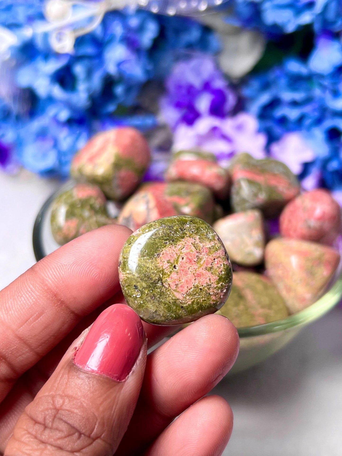 Unakite Tumbled Stone - Spiritual Stone -Healing Crystals in pack sizes of 1,3,5, and 10 Pieces Quality AAAAA +++++