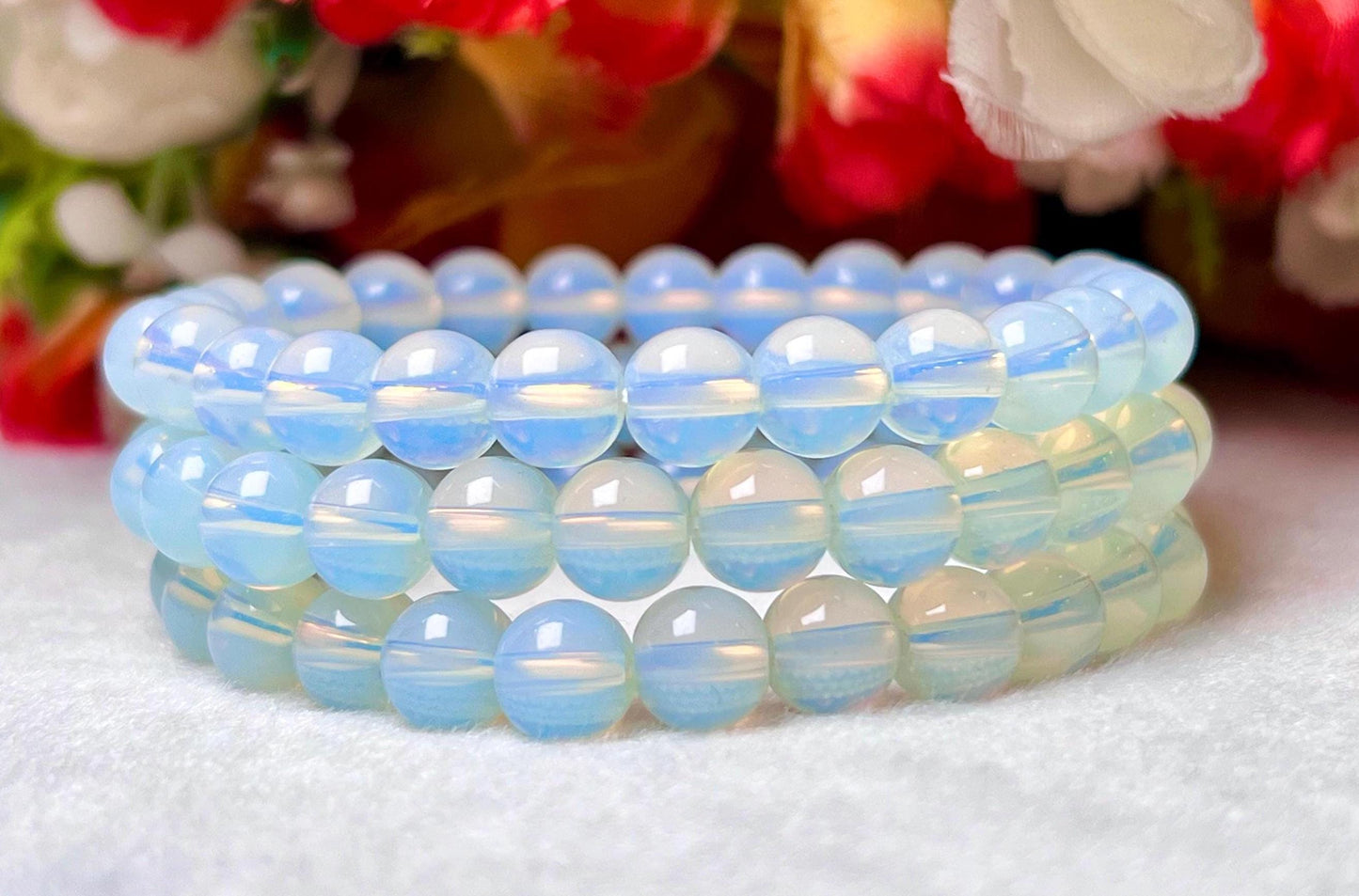 Opalite Stone Bracelet l Stretchable Bracelet l Unisex Bracelet l 8 MM Bracelet