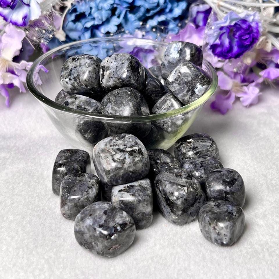 Larvikite Rainbow Stone Tumbled Stone - Spiritual Stone -Healing Crystals in pack sizes of 1,3,5, and 10 Pieces Quality AAAAA +++++