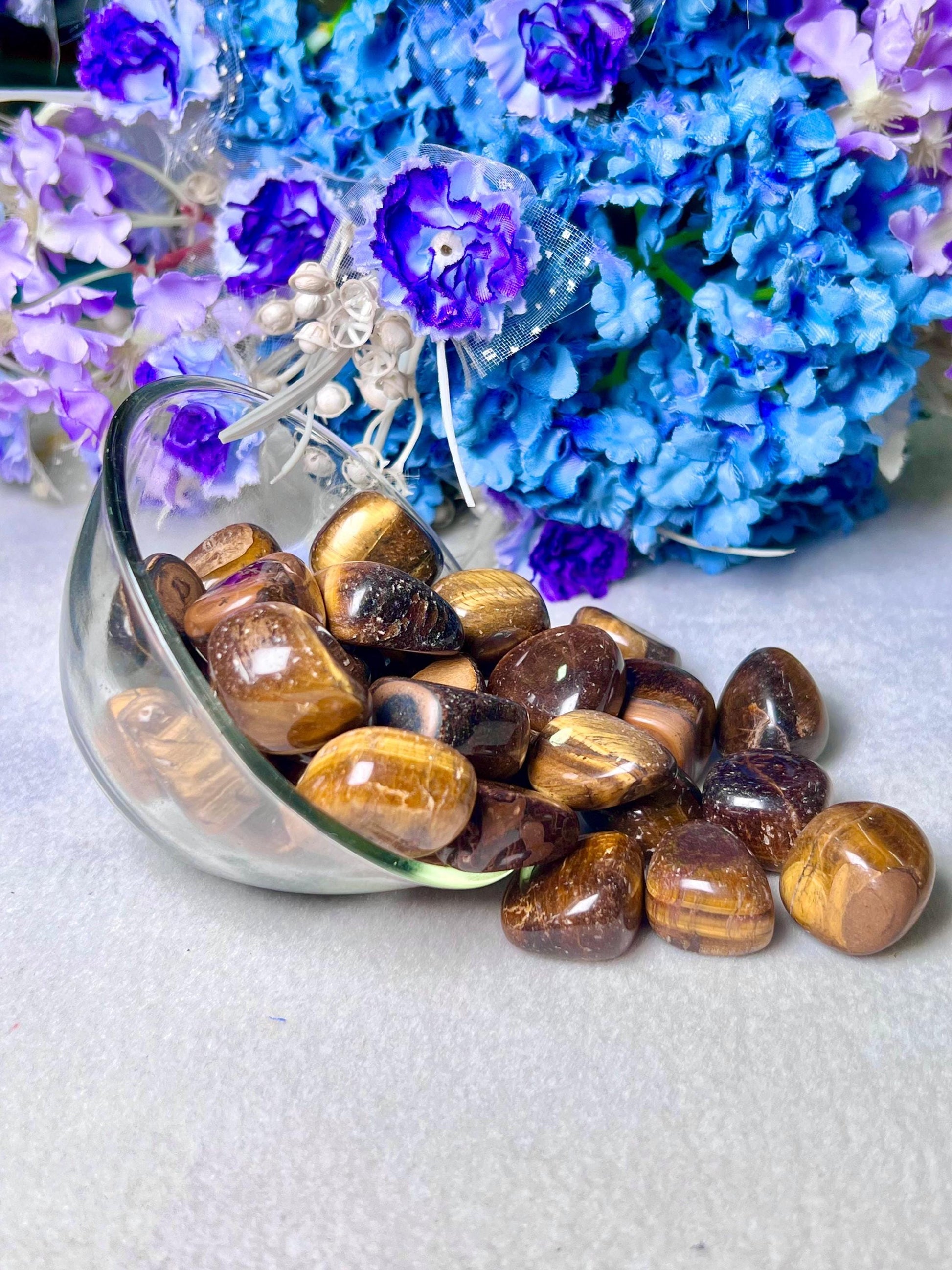 Tiger Eye Stone Tumbled Stone - Spiritual Stone -Healing Crystals in pack sizes of 1,3,5, and 10 Pieces Quality AAAAA +++++