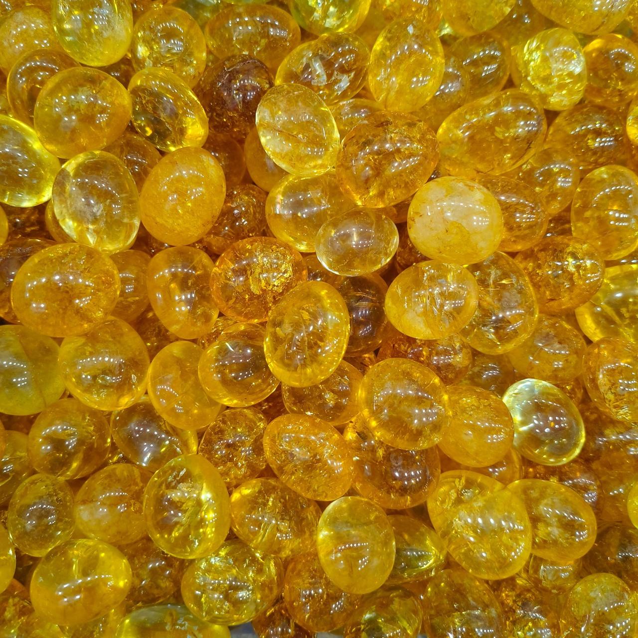 Citrine Stone Tumbled Stone - Spiritual Stone -Healing Crystals in pack sizes of 1,3,5, and 10 Pieces Quality AAAAA +++++