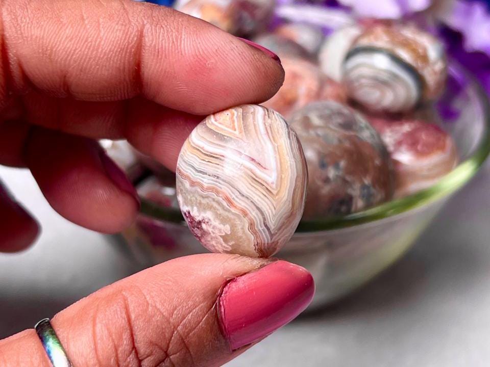 Crazy Lace Agate Stone Tumbled Stone - Spiritual Stone -Healing Crystals in pack sizes of 1,3,5, and 10 Pieces Quality AAAAA +++++