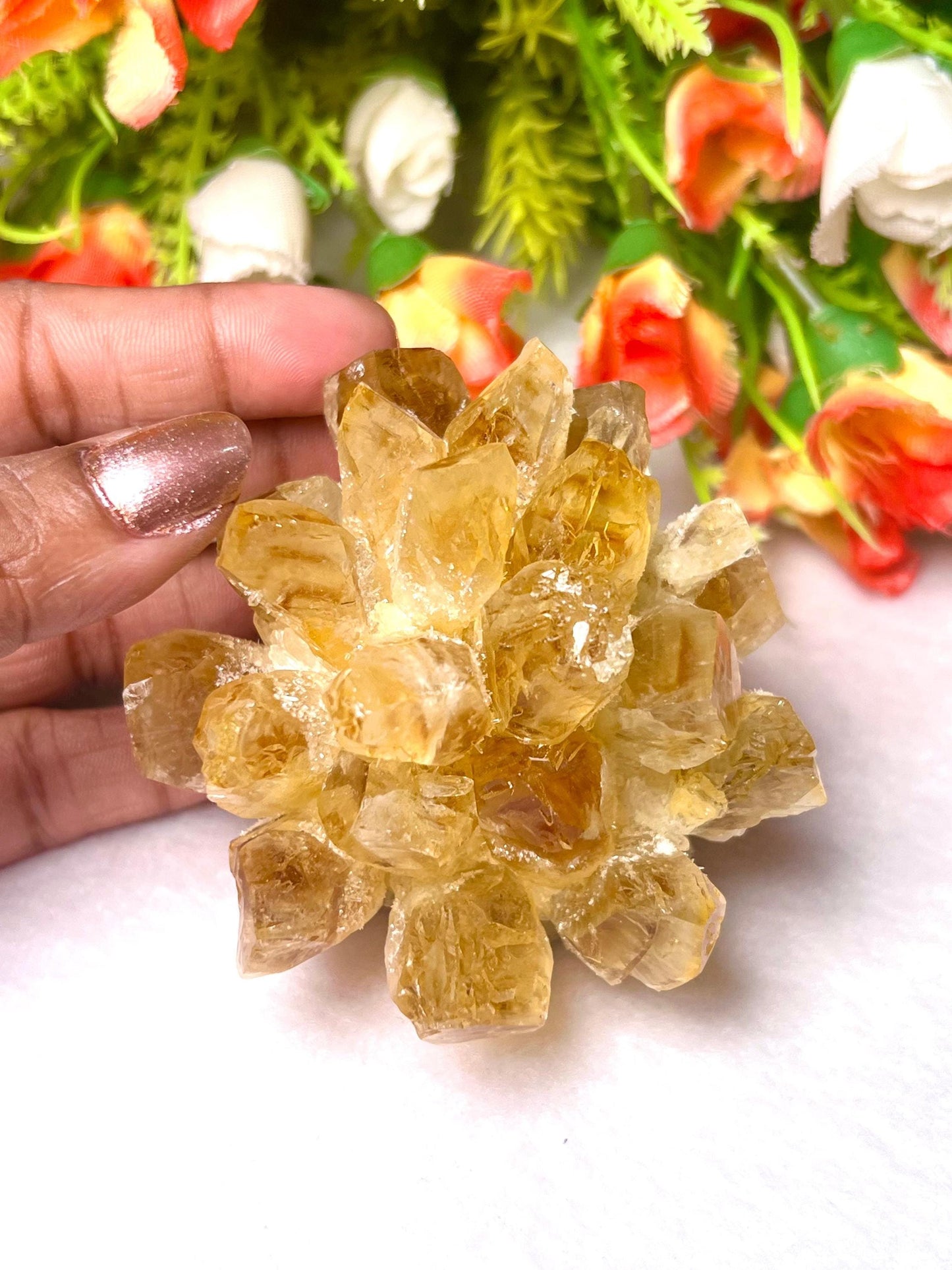 275g+ Yellow Quartz Cluster, Energy Crystal Quartz Point VUG,Home Decor, Reiki Healing, Crystal gift 1PC