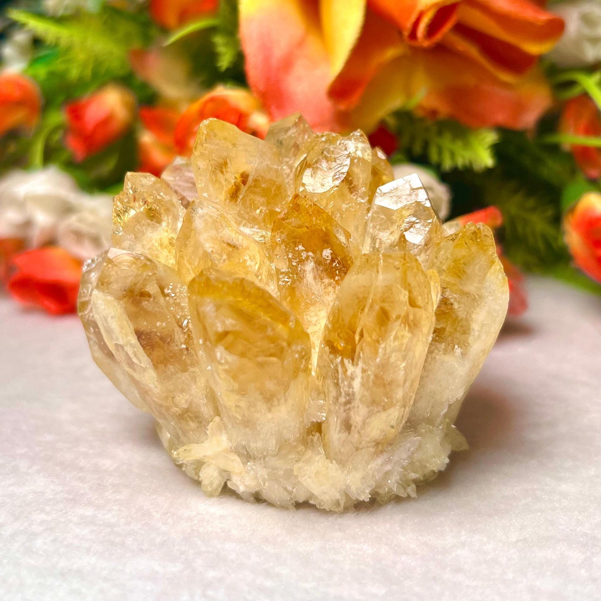 275g+ Yellow Quartz Cluster, Energy Crystal Quartz Point VUG,Home Decor, Reiki Healing, Crystal gift 1PC