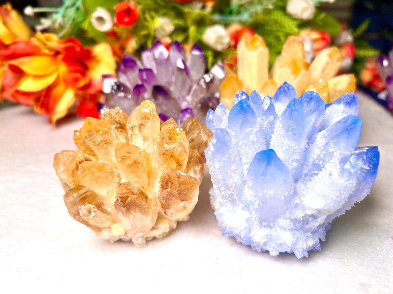 400g+ Yellow Quartz Cluster, Energy Crystal Quartz Point VUG,Home Office Decor, Reiki Healing, Crystal gift 1PC