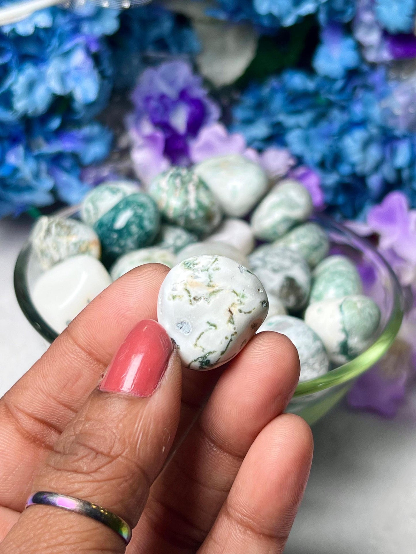 Tree Agate Stone Tumbled Stone - Spiritual Stone -Healing Crystals in pack sizes of 1,3,5, and 10 Pieces Quality AAAAA +++++