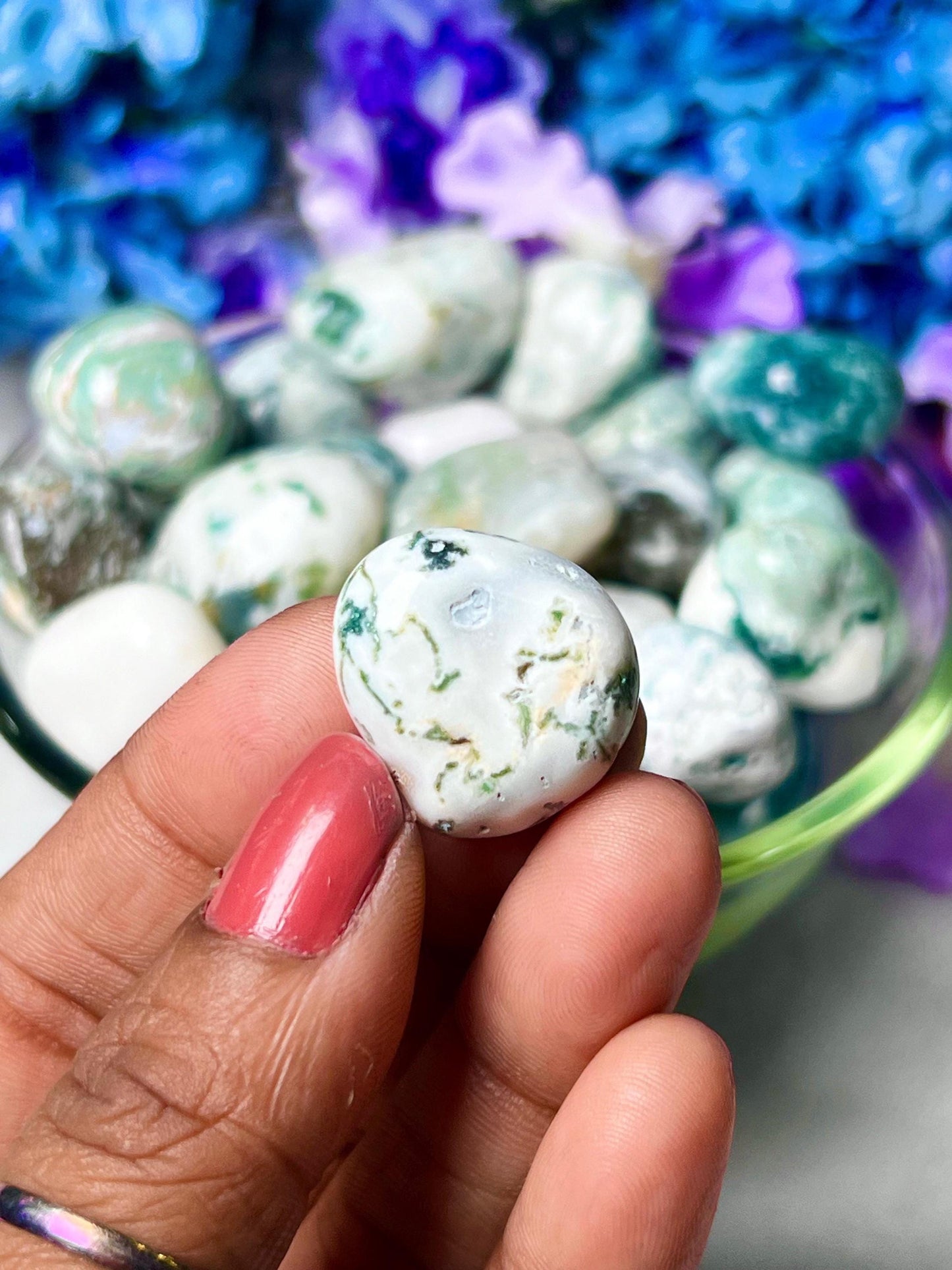 Tree Agate Stone Tumbled Stone - Spiritual Stone -Healing Crystals in pack sizes of 1,3,5, and 10 Pieces Quality AAAAA +++++