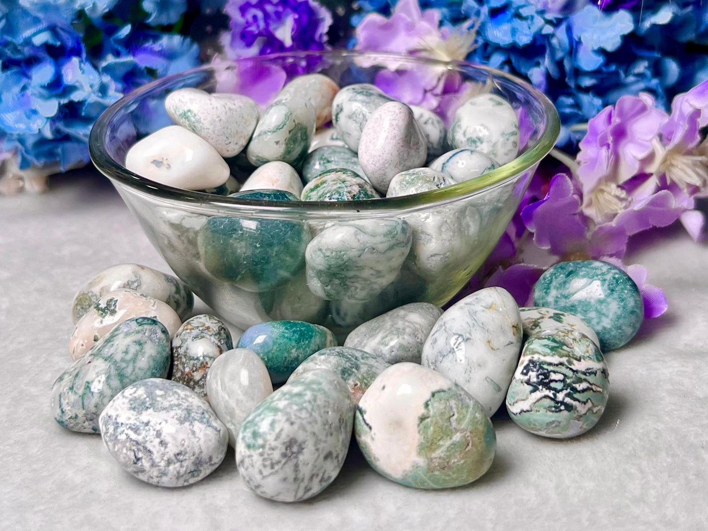 Tree Agate Stone Tumbled Stone - Spiritual Stone -Healing Crystals in pack sizes of 1,3,5, and 10 Pieces Quality AAAAA +++++