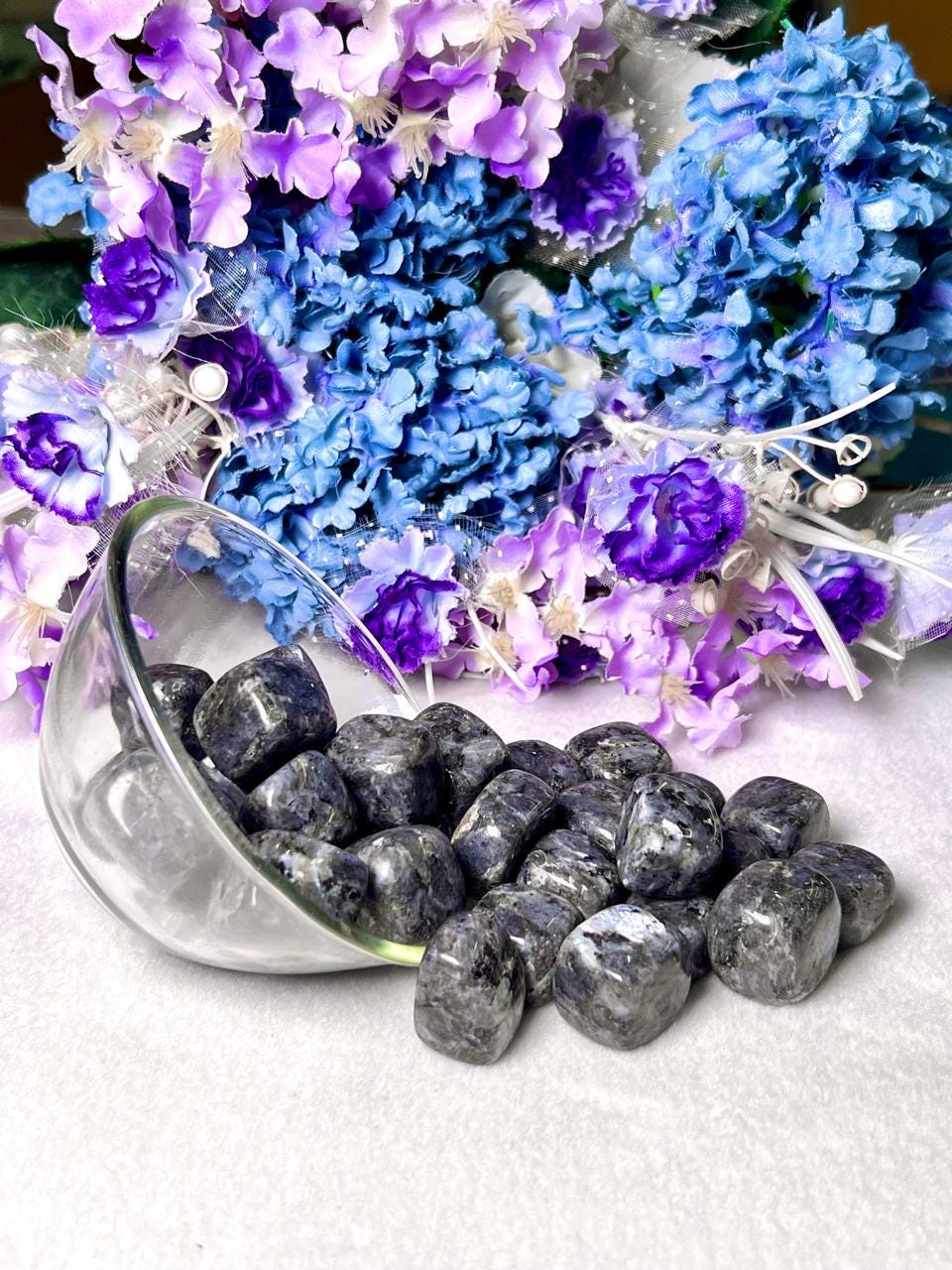 Larvikite Rainbow Stone Tumbled Stone - Spiritual Stone -Healing Crystals in pack sizes of 1,3,5, and 10 Pieces Quality AAAAA +++++