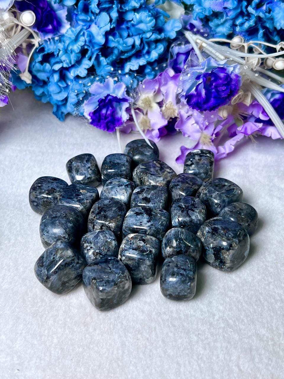 Larvikite Rainbow Stone Tumbled Stone - Spiritual Stone -Healing Crystals in pack sizes of 1,3,5, and 10 Pieces Quality AAAAA +++++