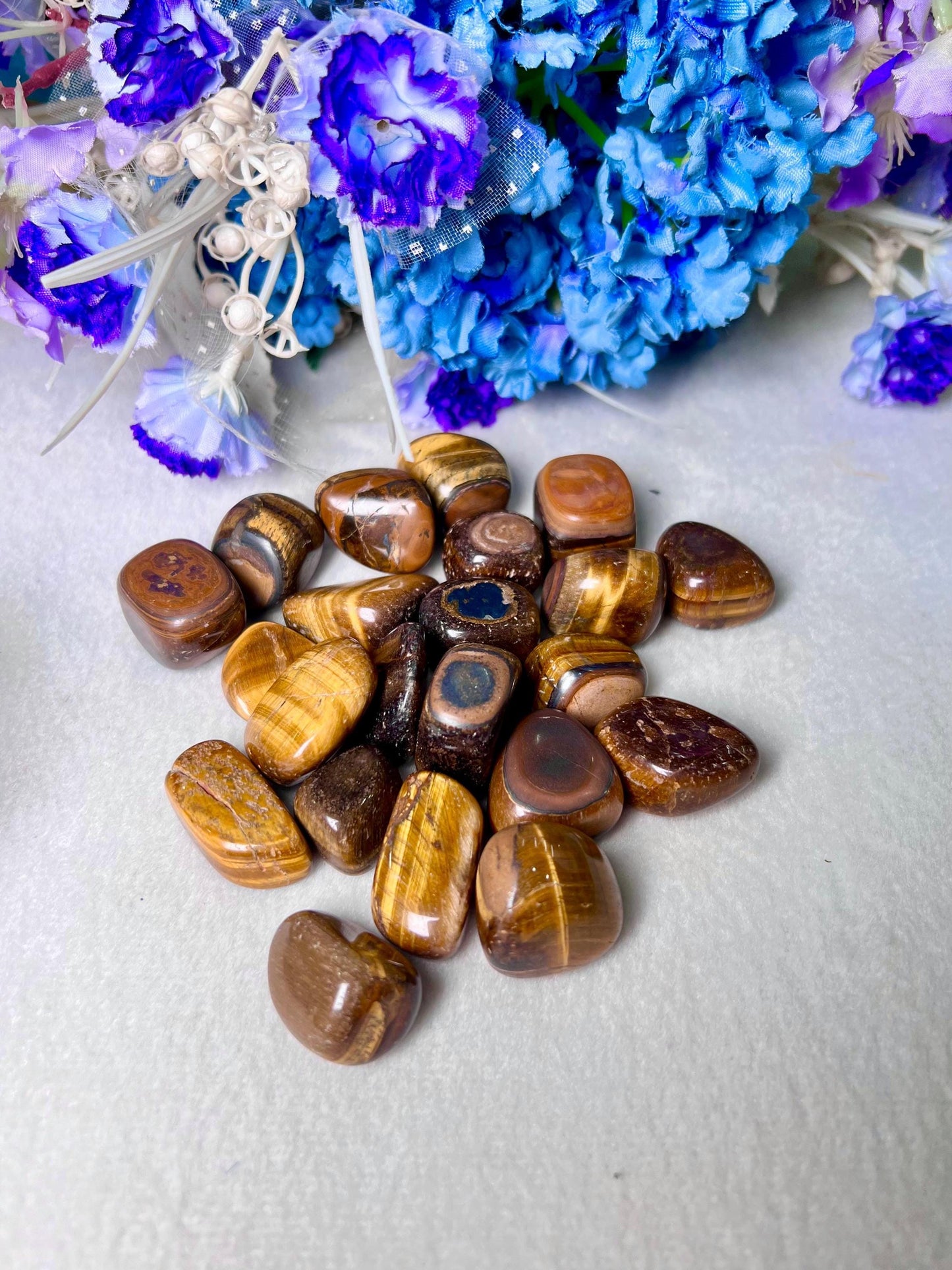 Tiger Eye Stone Tumbled Stone - Spiritual Stone -Healing Crystals in pack sizes of 1,3,5, and 10 Pieces Quality AAAAA +++++