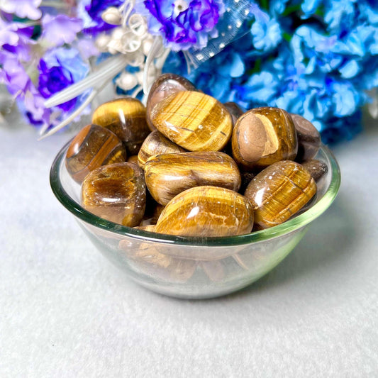 Tiger Eye Stone Tumbled Stone - Spiritual Stone -Healing Crystals in pack sizes of 1,3,5, and 10 Pieces Quality AAAAA +++++