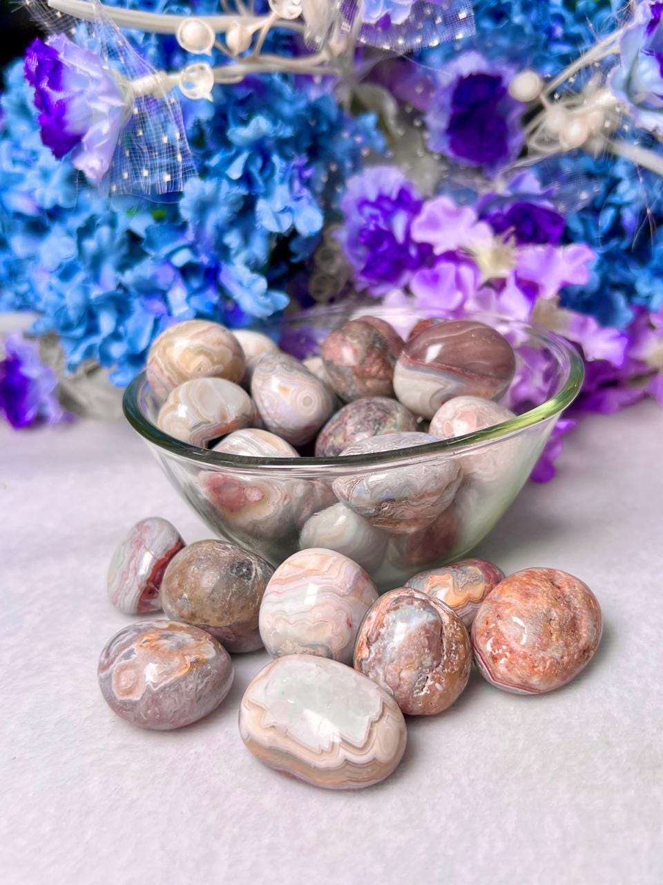 Crazy Lace Agate Stone Tumbled Stone - Spiritual Stone -Healing Crystals in pack sizes of 1,3,5, and 10 Pieces Quality AAAAA +++++