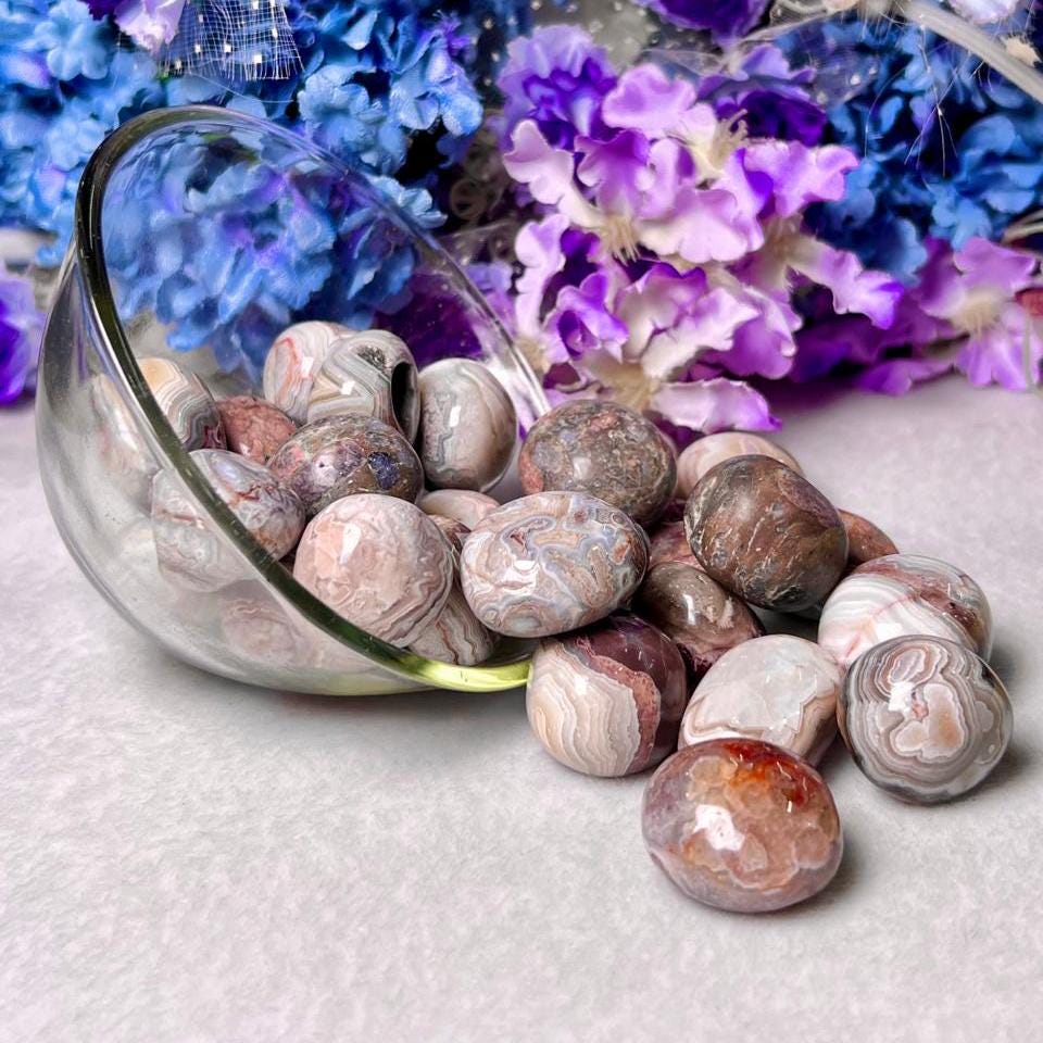 Crazy Lace Agate Stone Tumbled Stone - Spiritual Stone -Healing Crystals in pack sizes of 1,3,5, and 10 Pieces Quality AAAAA +++++