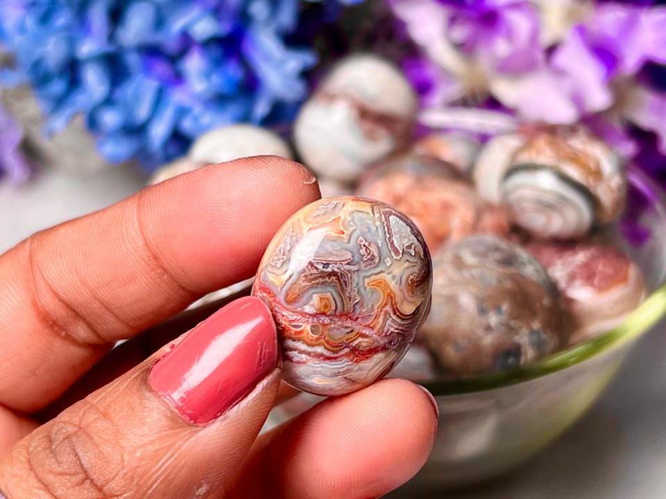 Crazy Lace Agate Stone Tumbled Stone - Spiritual Stone -Healing Crystals in pack sizes of 1,3,5, and 10 Pieces Quality AAAAA +++++