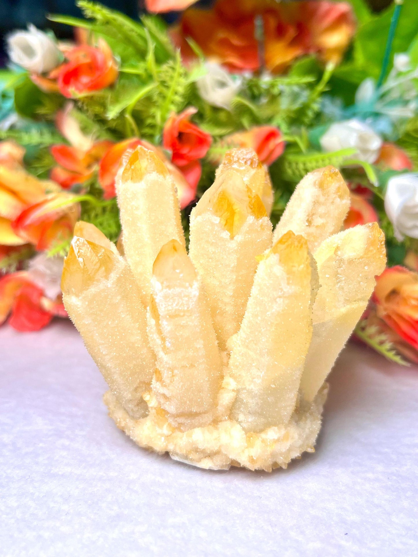 400g+ Yellow Quartz Cluster, Energy Crystal Quartz Point VUG,Home Office Decor, Reiki Healing, Crystal gift 1PC