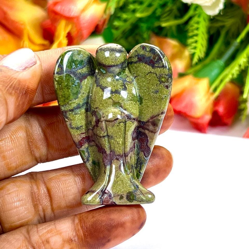 2" Angel Dragon Blood Stone Guardian Angel blessed Angelic connection